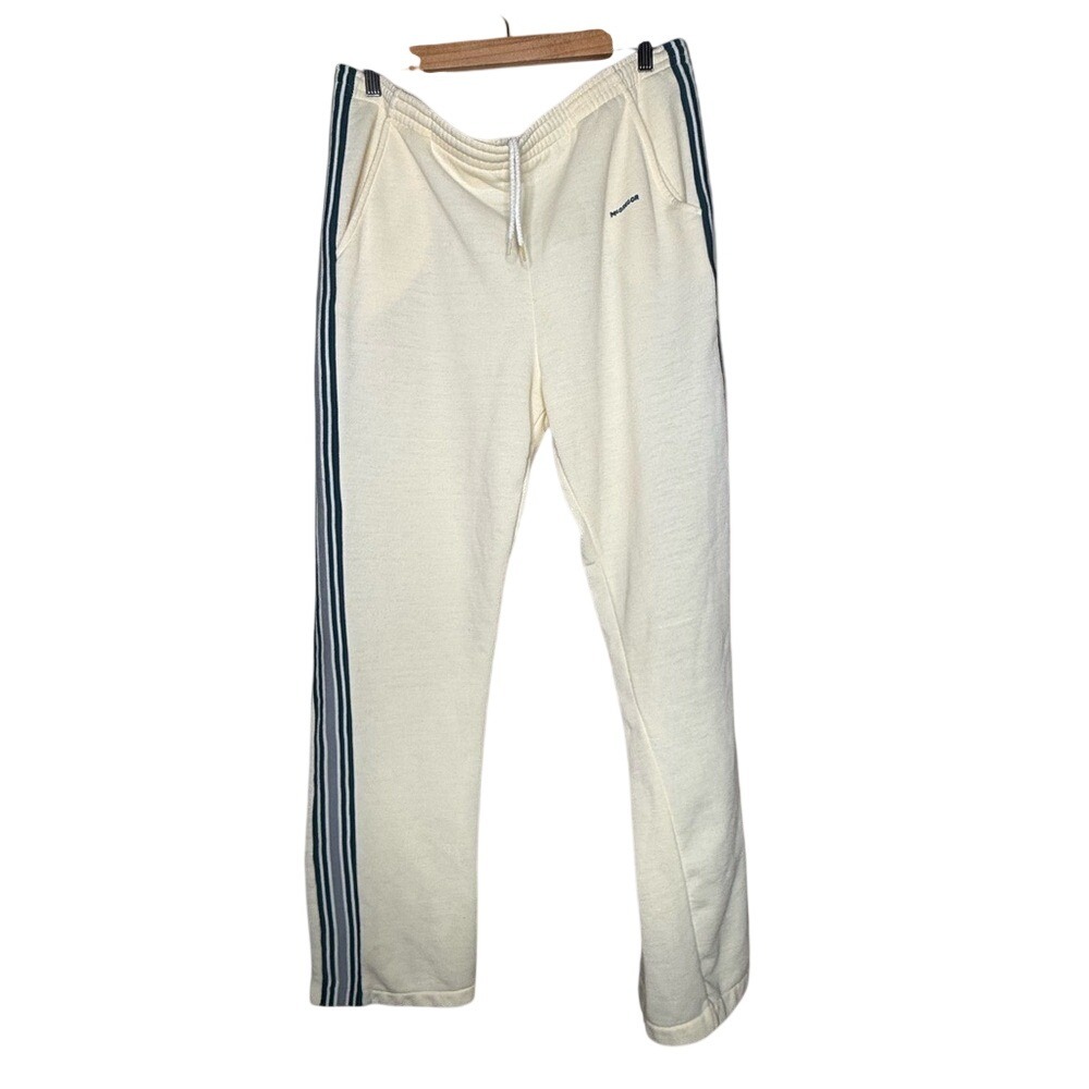 Vintage McGregor Cream Track Pants Blue Stripe‎ Drawstring Medium
